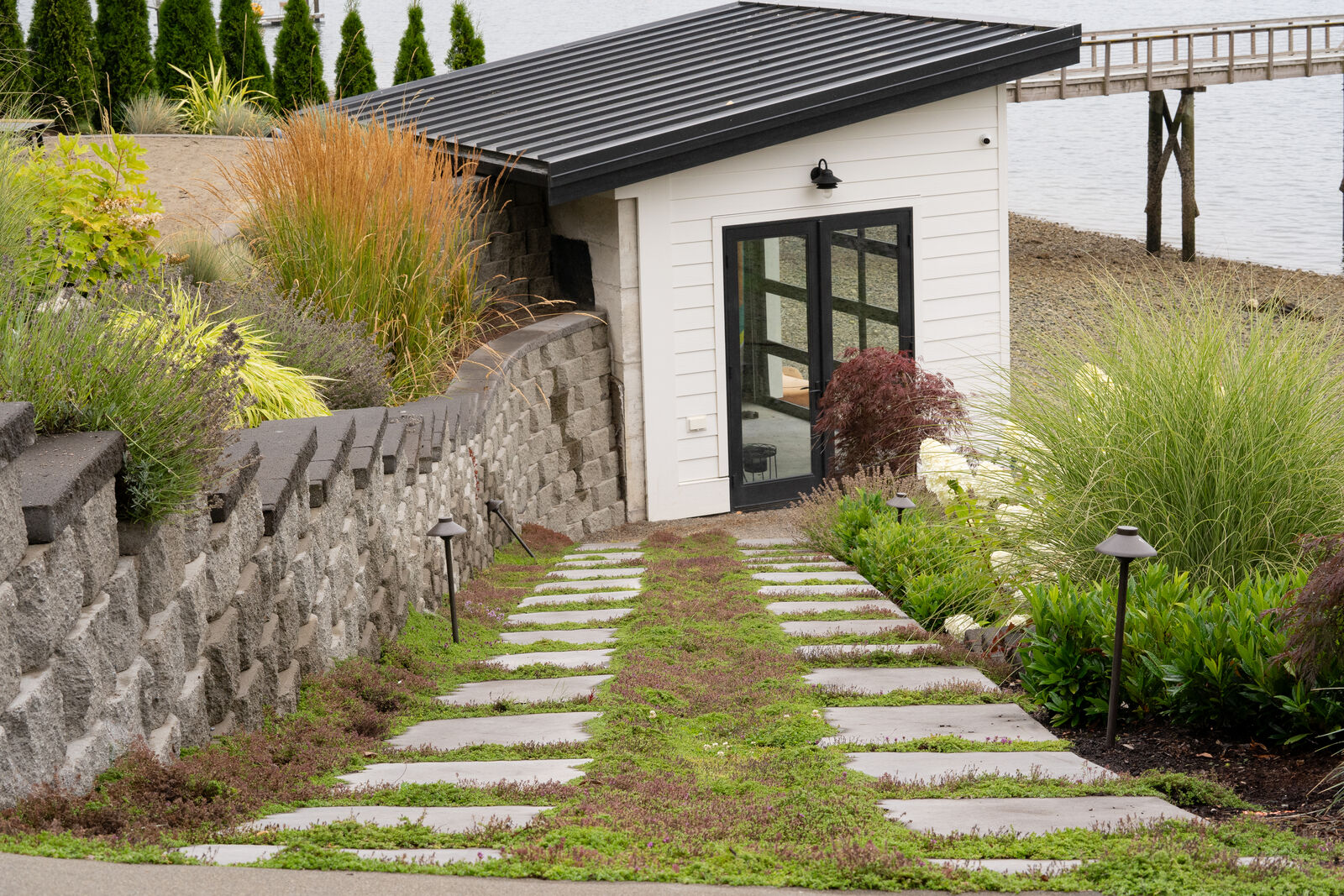 Stone wall with pathway